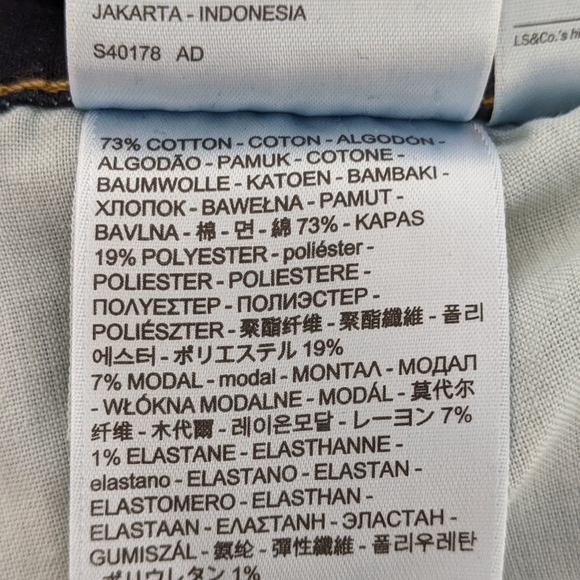 NWT New with tags Levi's high rise dark indigo skinny jeans 721 - Picture 5 of 8